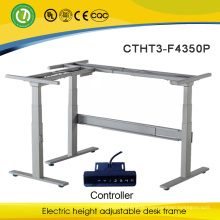L-shaped electric Morden Adjustable Height Office Desk metal table frame for sale